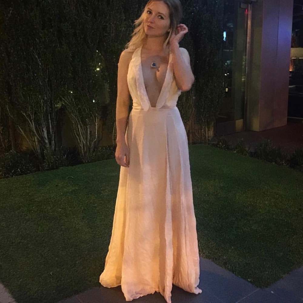 Reformation Blush Bridesmaid Dress